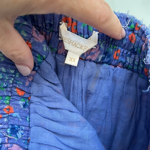 LoveShackFancy tiered mini skirt in summer blues - Picture 6 of 7